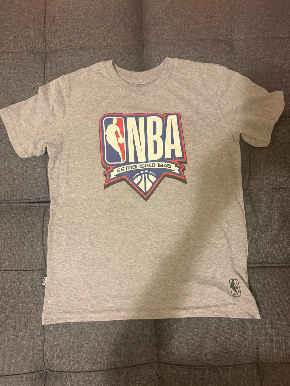 NBA Grey Logo Tee and Nike Grey Shorts Set - Picture 2 of 3